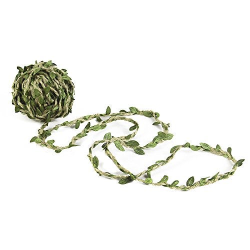 David accessories Natural Hemp Jute Twine Burlap Leaves Leaf Trim Ribbon 30 Feet 10 Yards for DIY Craft Decoration (Jute Twine Leaf) - Image 3