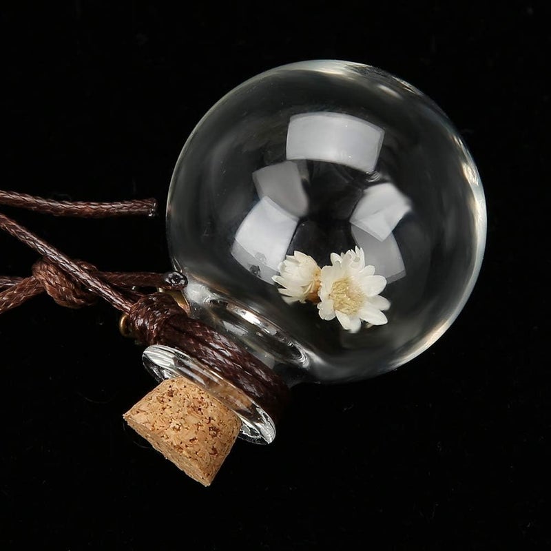 klarako Car Perfume Bottle,Car Pendant Empty Perfume Bottle With Flower Hanging Freshner Fragrance Auto Decor(2.8) - Image 4
