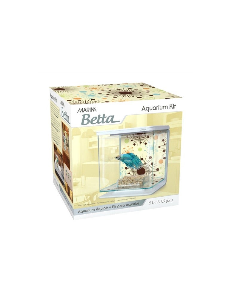 MARINA, BETTA KIT BOY FIREWORKS, YELLOW, Aquarium For Fish - 2L - Image 2