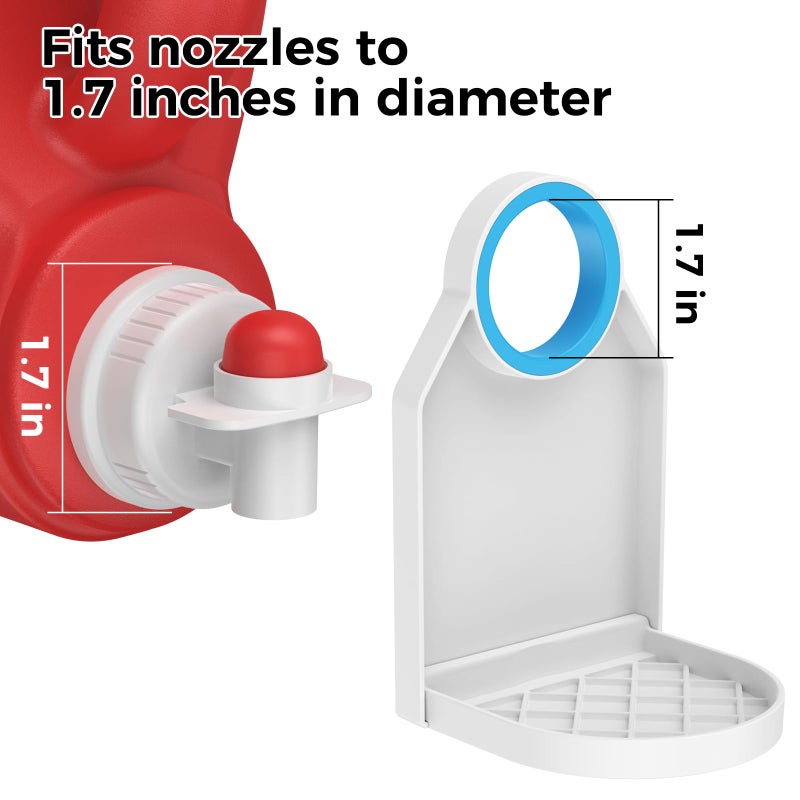 KMOUANTS 2 Pack Laundry Detergent Dispenser Cup Holder, Nozzle button upgradeï¼ŒEasily No More runny or Messy Laundry Detergent, Laundry Cup Holder and drip Tray Room Organization and Storage - Image 5