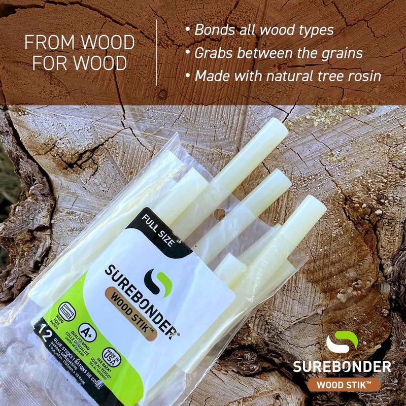 Surebonder WS-12 Full Size Hot Glue Sticks for Woodworking - High Strength, Fast Bonding, Hot Glue for Wood, Craft, and DIY Projects - 12 Pack - Image 4