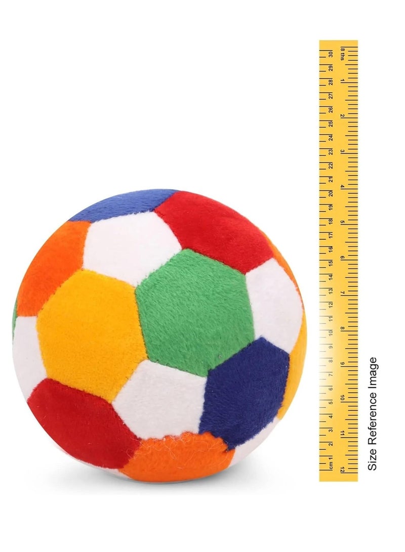 ALLKING Baby soft soccer / football / plush toy ball (5 Inches/13cm And Tiger Face Rattle Cum Toy Ring (Combo Pack) - Image 5