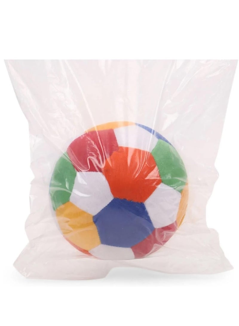 ALLKING Baby soft soccer / football / plush toy ball (5 Inches/13cm And Tiger Face Rattle Cum Toy Ring (Combo Pack) - Image 4