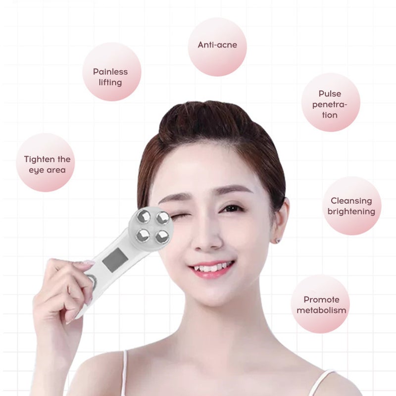 Skin Rejuvenation Instrument RF/EMS Beauty Instrument Cleansing Brightening Phototherapy Tender Skin Warm Lifting Eye Care - Image 4