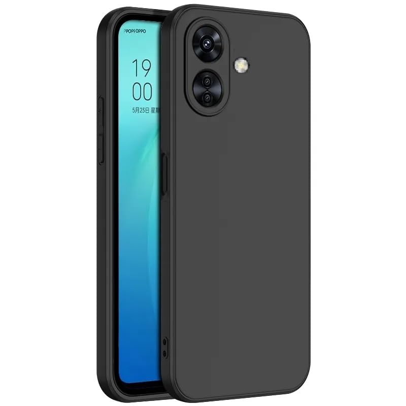 Spazy Case® Redmi 13C 5G Back Cover Soft Silicone Shockproof Slim Back case Cover with Anti Dust Plugs for Redmi 13C 5G -Black - Image 1