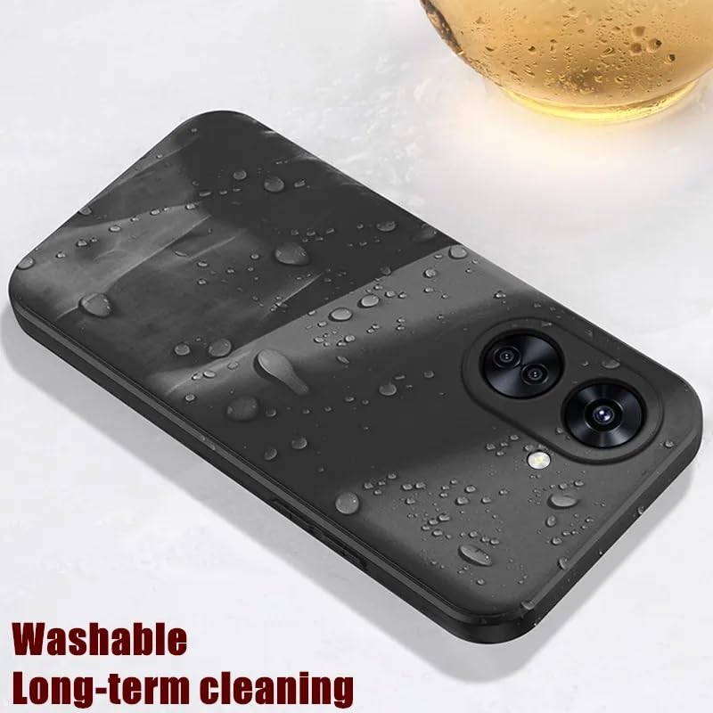 Spazy Case® Redmi 13C 5G Back Cover Soft Silicone Shockproof Slim Back case Cover with Anti Dust Plugs for Redmi 13C 5G -Black - Image 3