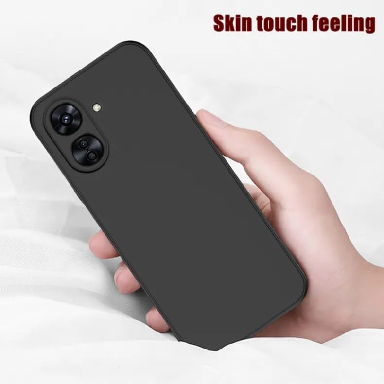 Spazy Case® Redmi 13C 5G Back Cover Soft Silicone Shockproof Slim Back case Cover with Anti Dust Plugs for Redmi 13C 5G -Black - Image 5