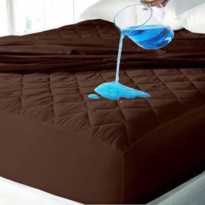 BABYLEE Waterproof Cotton Quilted Mattress Protector King Size Breathable Hypoallergenic Noiseless Ultra Soft Fitted Bed Protector 72x72 inch Mattress/Bed Cover (King 72x72 inch | 6x6 ft, Brown) - Image 1