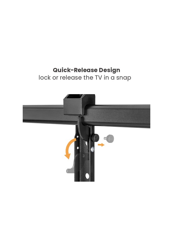 NEWSTAR Full Motion TV Wall Mount for 60–120 Inch Flat & Curved Screens, Extended Arm Swivel Bracket, Max VESA 900x600mm,  Heavy Duty Supports 120kg, Black (91-LPA77696) - Image 5