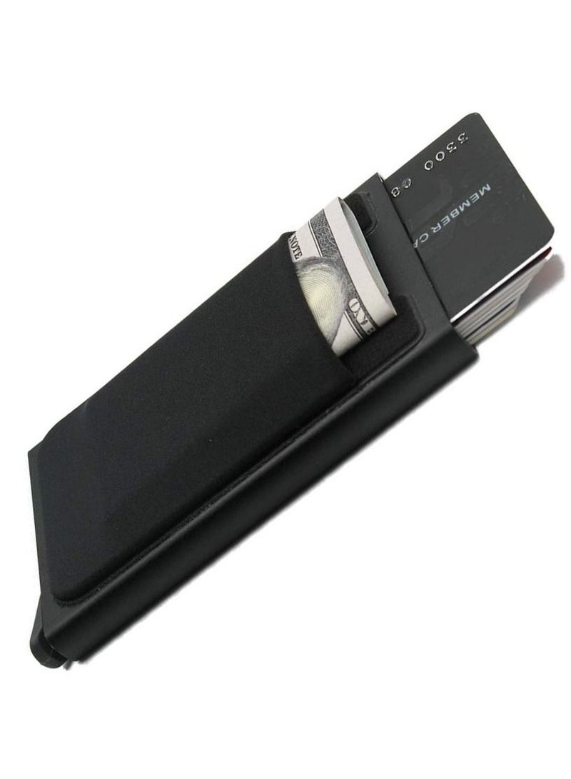 Card Wallet Pop Up Card Holder Credit Card Holder RFID Blocking Minimalist Slim Metal Case for Men Women  - Image 1