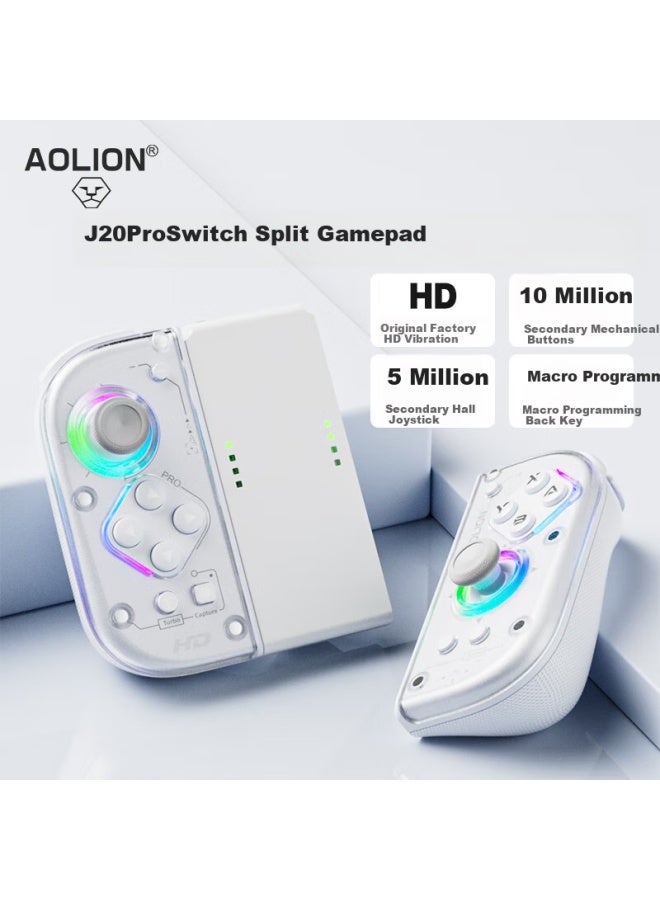 Aolion J20pro, Joy-con Detachable Controller For Nintendo Switch, Hd Vibration, Ns2 Wireless Bluetooth, Macro Programming, Pokemon, Zelda, Mario Party, Nfc, Left And Right Game Controller - Image 1
