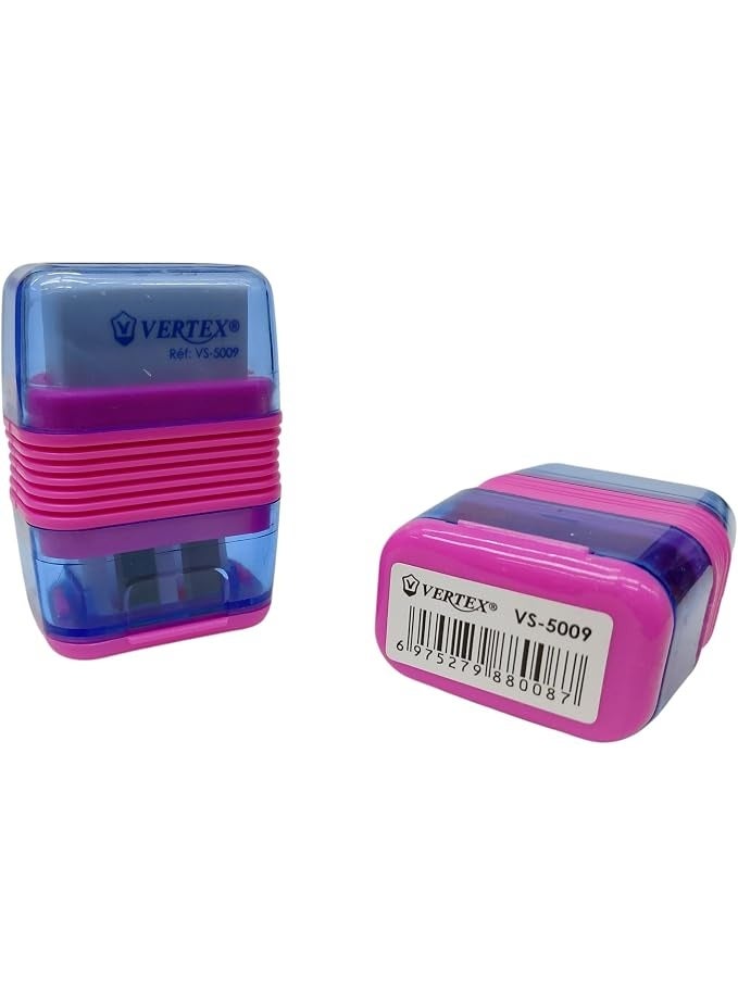 Vertex Accordion Sharpener With Eraser - Fuchsia