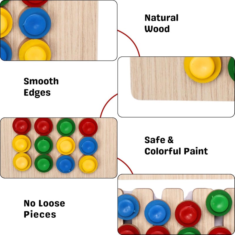 TOYTASTIC Wooden Montessori Slide Puzzle for Kids, Learning Toys for Kid, Slide Puzzle Game Color Matching Brain Teasers Logic Game Preschool Educational Toys for 3,4,5,6,7,8 - Image 5