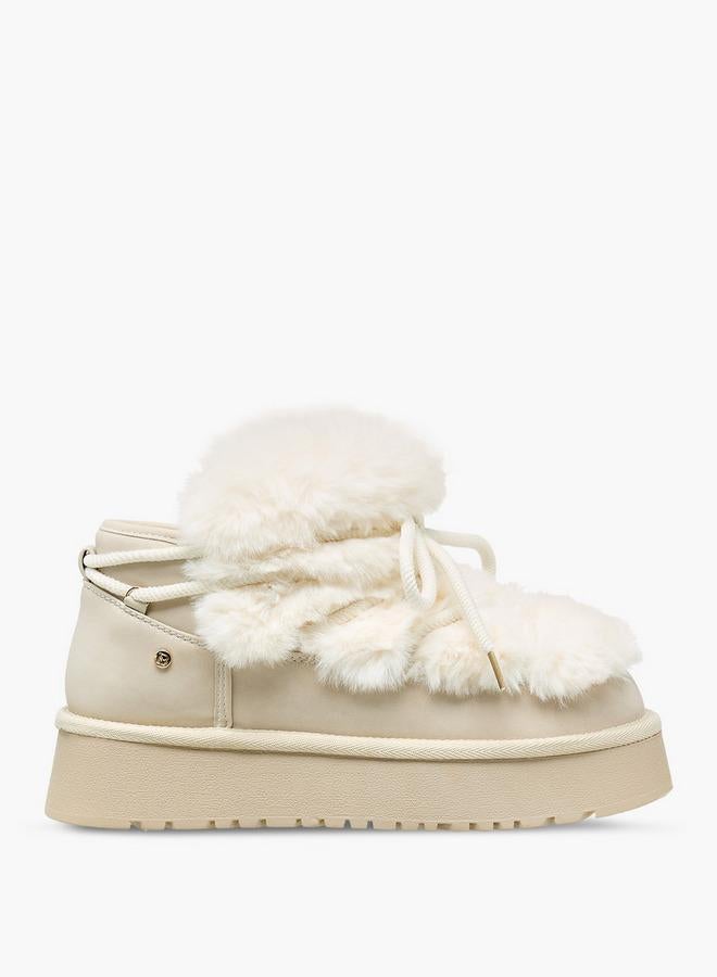 Flora Bella By Shoexpress Women Faux Fur Ankle Boots - Image 3