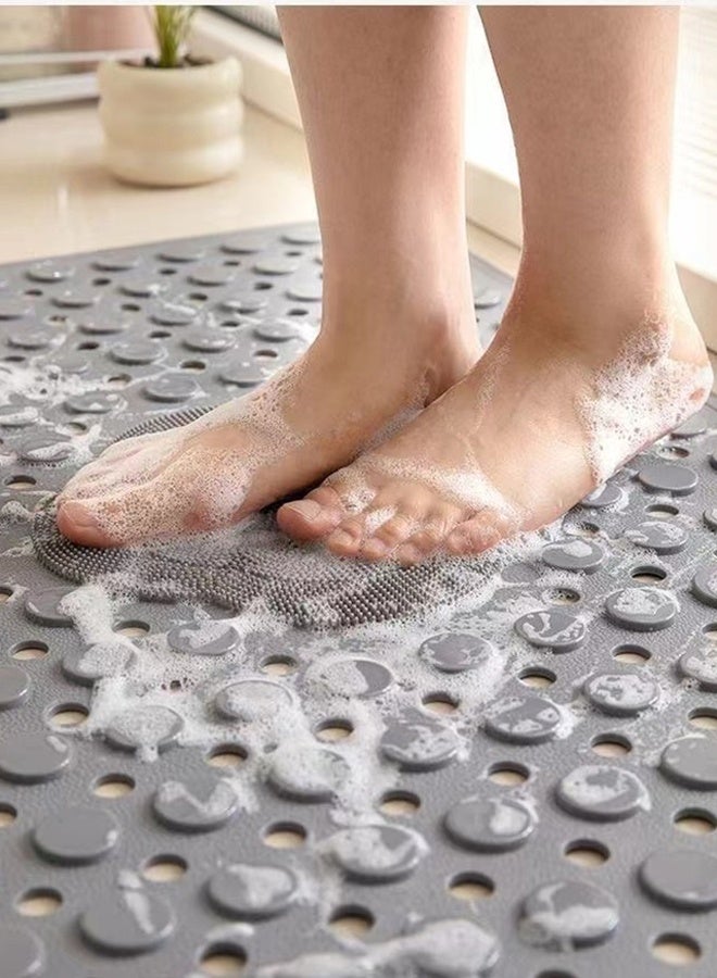 Kutis Non Slip Bath Mat Shower Massage Mat Bathroom Bathtub Mat with Suction Cups  PVC Grey 70 X 40 cm. - Image 5