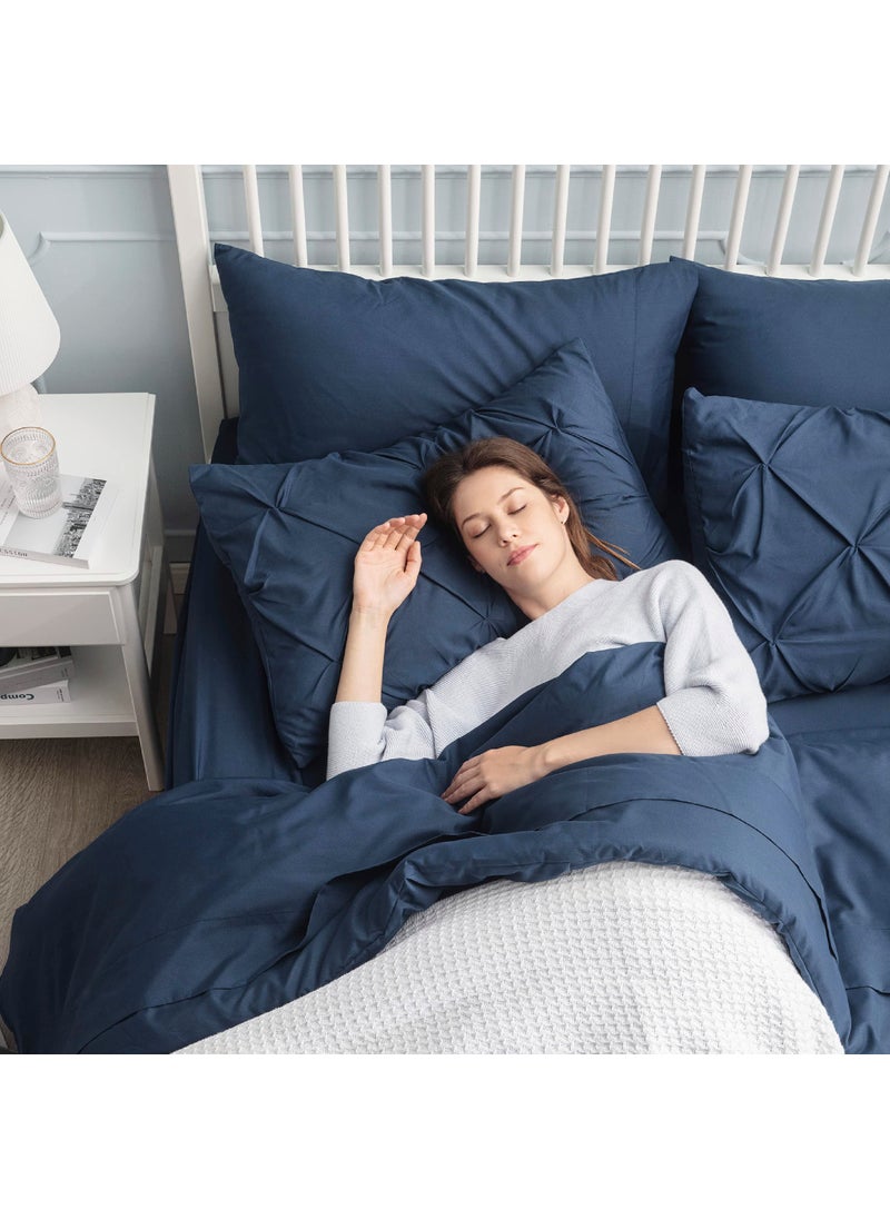 Bedsure Bedsure Full Size Comforter Sets - Bedding Sets Full 7 Pieces  Bed in a Bag Navy Blue Bed Sets with Comforter  Sheets  Pillowcases & Shams  Adult & Kids Bedding  - Image 3