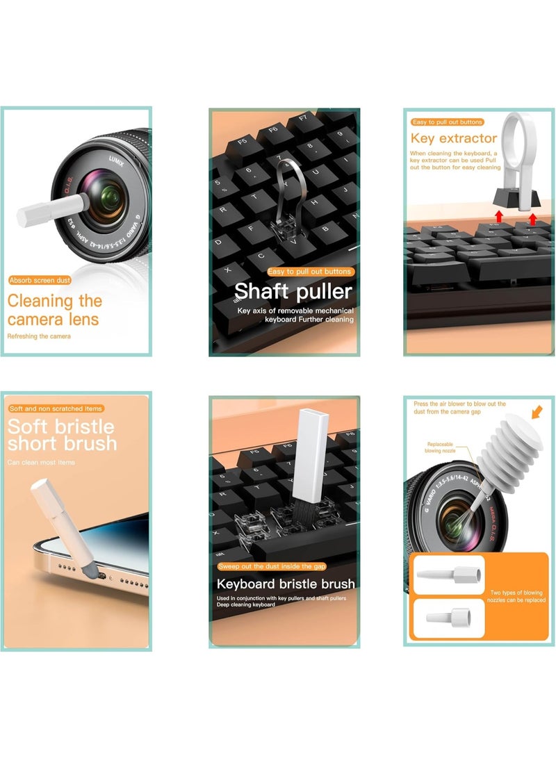 REBENUO Ultimate 20-in-1 Cleaning Kit for Keyboards, Laptops, AirPods Pro, and Screens – Includes Brushes and More - Image 3