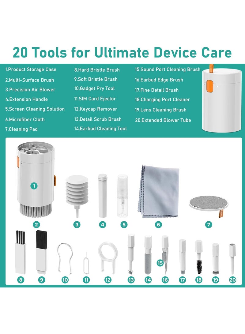 REBENUO Ultimate 20-in-1 Cleaning Kit for Keyboards, Laptops, AirPods Pro, and Screens – Includes Brushes and More - Image 4