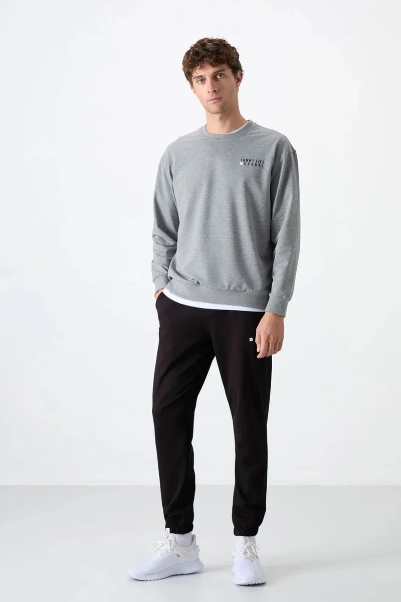 Tommylife TOMMY Oversized Crew Neck Sweatshirt And Pants Set