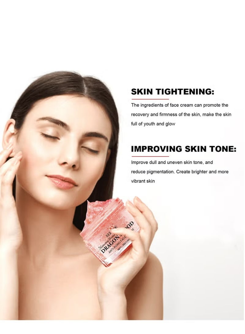 EELHOE Retinol Placenta Dragon Blood Cream, Dragons Blood Easy Cream Moisturizers, Dragons Blood Cream For Anti Wrinkle, Nourishing & Hydrating, For All Skin Types (50g) - Image 4