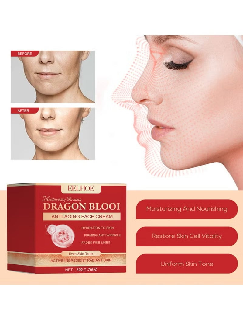 EELHOE Retinol Placenta Dragon Blood Cream, Dragons Blood Easy Cream Moisturizers, Dragons Blood Cream For Anti Wrinkle, Nourishing & Hydrating, For All Skin Types (50g) - Image 5