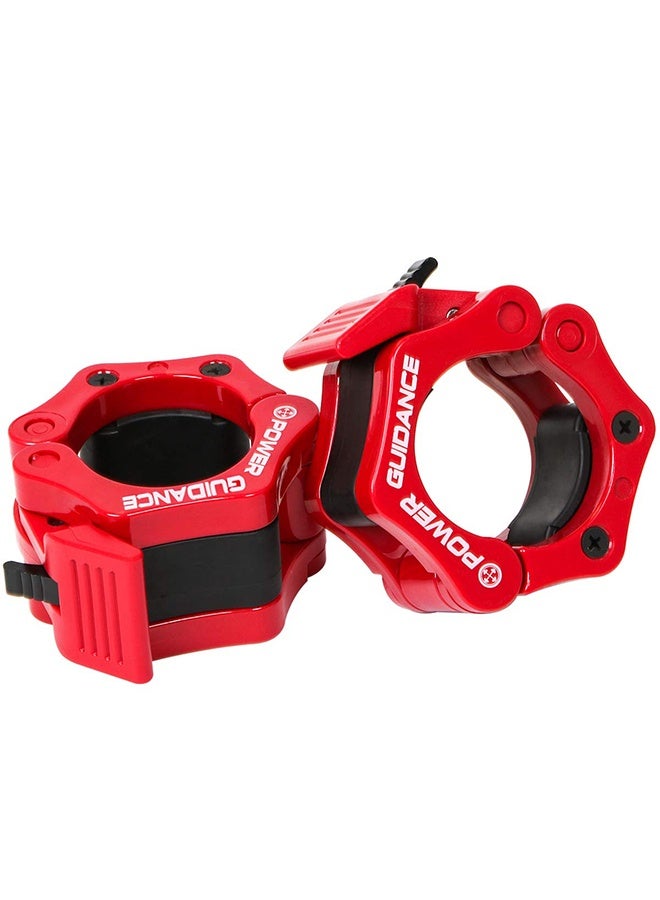 POWER GUIDANCE 50MM Barbell Clamp Collar, Locking Olympic Bar Quick Release Collar Clips for Weightlifting Training Exercise - Image 1