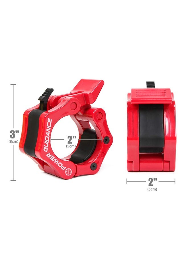 POWER GUIDANCE 50MM Barbell Clamp Collar, Locking Olympic Bar Quick Release Collar Clips for Weightlifting Training Exercise - Image 5