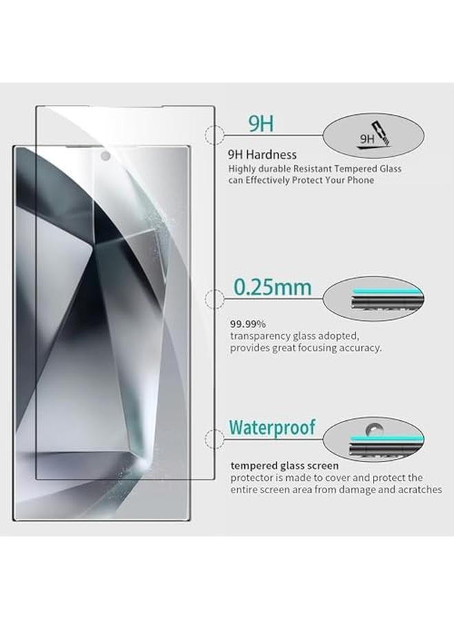 erorex 4 Pack 9H Tempered Glass Screen Protector For Samsung Galaxy S24 Ultra 5G, With Installation Alignment Frame, Support Fingerprint Unlock, Case Friendly, Anti Scratch Film  - Image 3