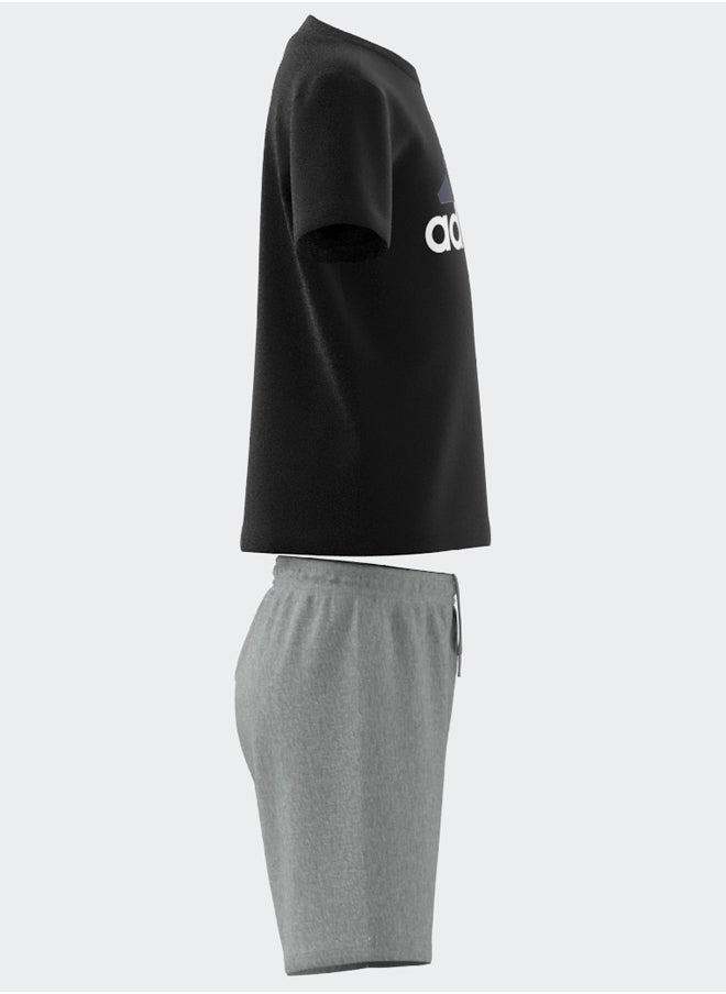 Adidas - Essentials Logo Tee And Short Set - Image 1
