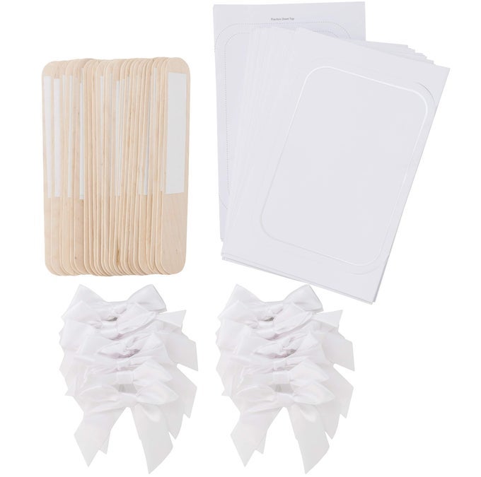 WHITE WEDDING FAN KIT 24PC 5 W X 7 H