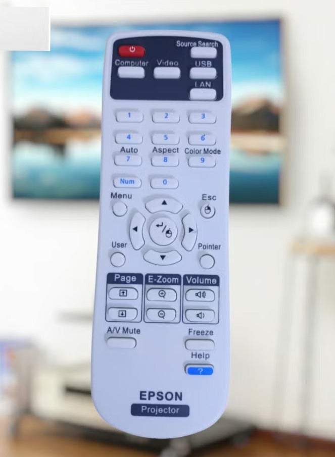 Universal Remote Control for Projector – Compatible with All Projector Models (Home Cinema, PowerLite, EB, EX, VS, BrightLink, EMP Series) – Easy Setup, No Programming Needed, Durable, Long-Range, Reliable Control for Projector Settings - Image 2