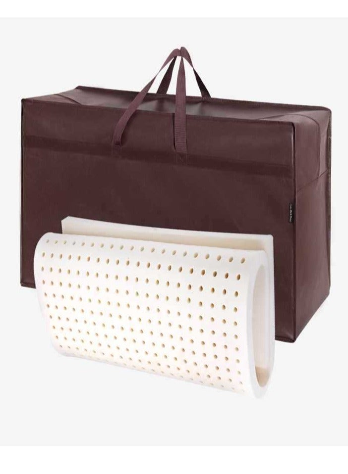 2 pc Thicken Storage Bag Quilt Organizer Luggage Bags Hand Bag Waterproof Package Moisture Proof Package Clothes Organizer Students (Color : Coffee, Size : 90x30x50CM) - Image 1