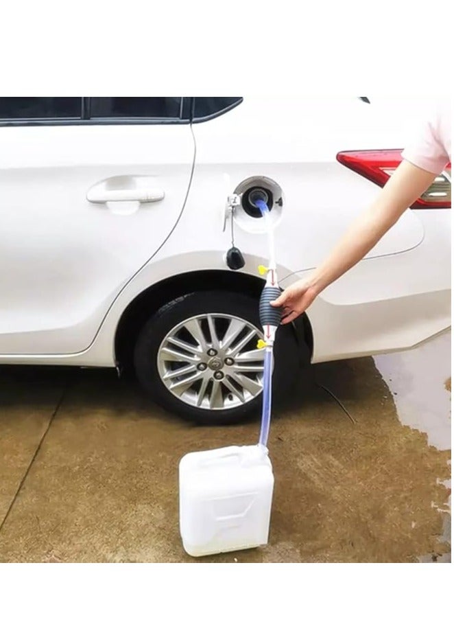 مضخة وقود يدوية للغاز، مضخة سيفون محمولة لنقل سائل البنزين والديزل (1.5 متر) - Image 1