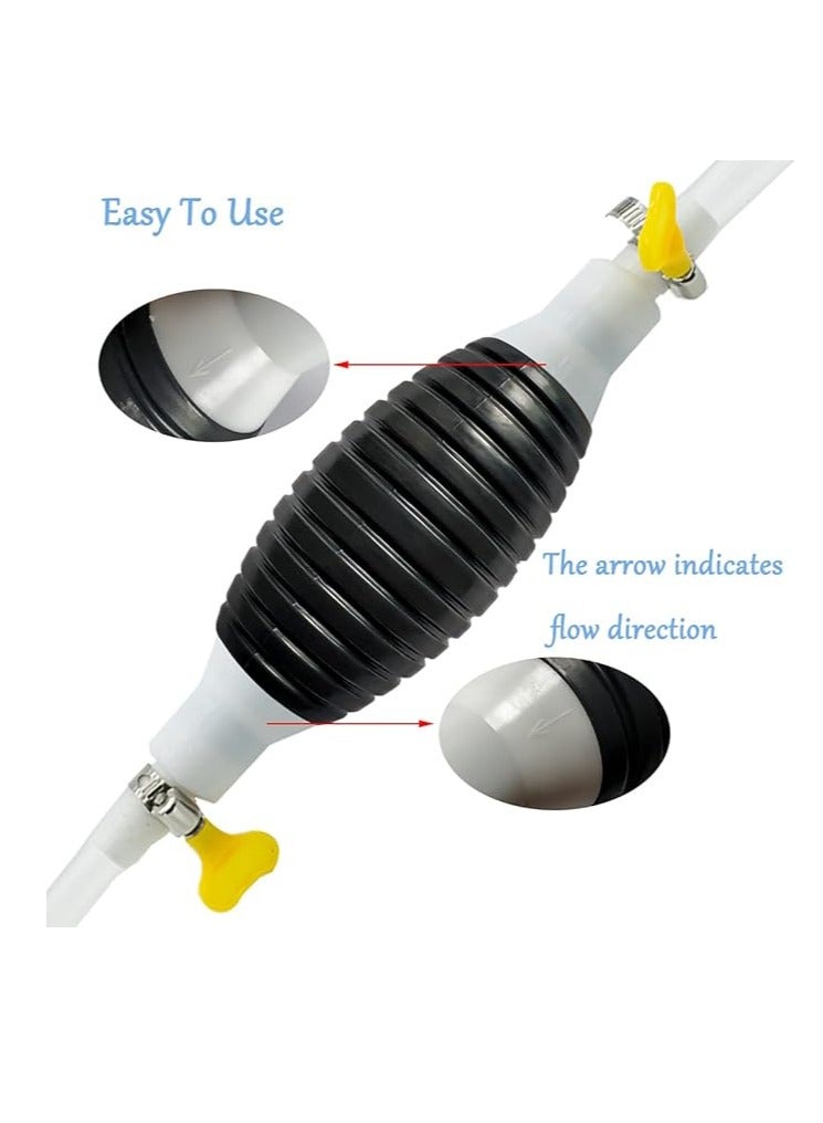 مضخة وقود يدوية للغاز، مضخة سيفون محمولة لنقل سائل البنزين والديزل (1.5 متر) - Image 3