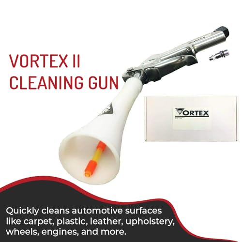 HI-TECH Vortex II Air Cleaning Gun – Pro Auto Detailing Tool for Deep Cleaning Interiors & Exteriors – Uses Air Compressor – Blasts Dust, Dirt & Grime Fast - Image 2