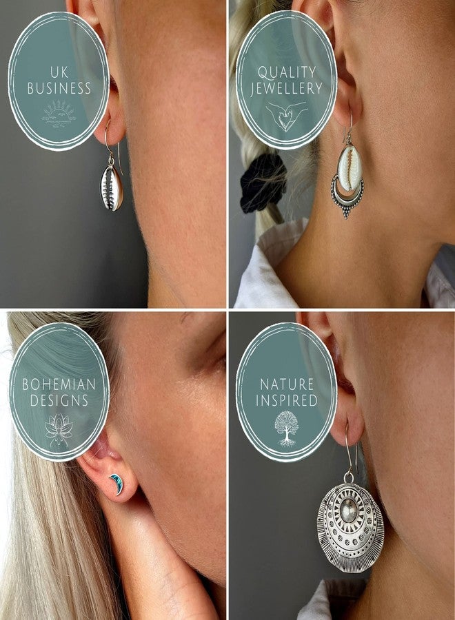 81stgeneration Black Horn Long Spiral Twist Fake Stretcher Earrings for Women - Large Tribal Cheater Ear Tapers - Gothic Swirl Faux Ear Stretchers - Fake Gauges - Boho Emo Statement Jewelry - Image 2