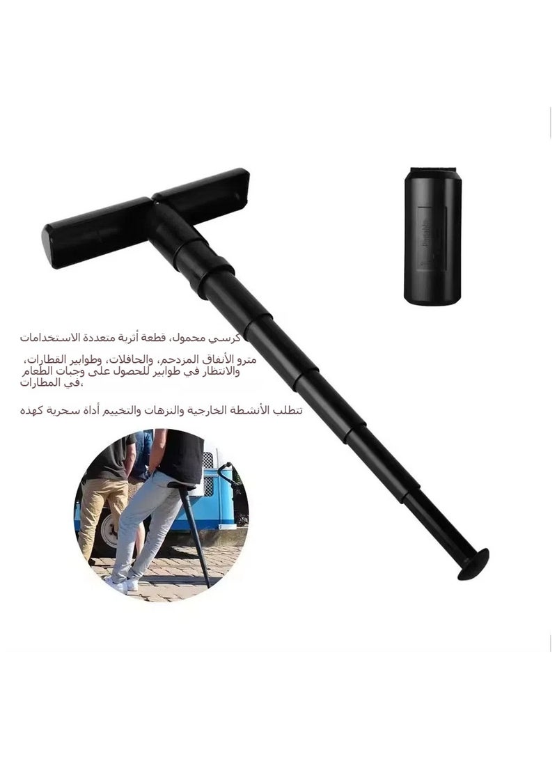 general Outdoor portable queuing folding stool The tourist queuing artifact chair can be stretched and narrowed at will to meet various needs - Image 2