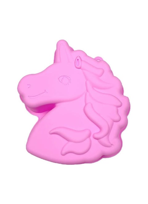 1PCS Unicorn Silicone Cake Pan,Unicorn Bread Baking Tray Large Non-Stick Silicone Biscuits Dessert Bakeware for Baking DIY Party Decorating Muffin Cake Mold