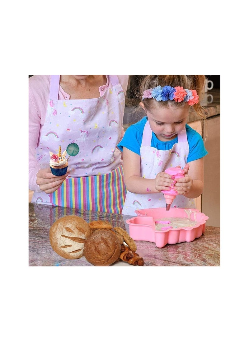 1PCS Unicorn Silicone Cake Pan,Unicorn Bread Baking Tray Large Non-Stick Silicone Biscuits Dessert Bakeware for Baking DIY Party Decorating Muffin Cake Mold