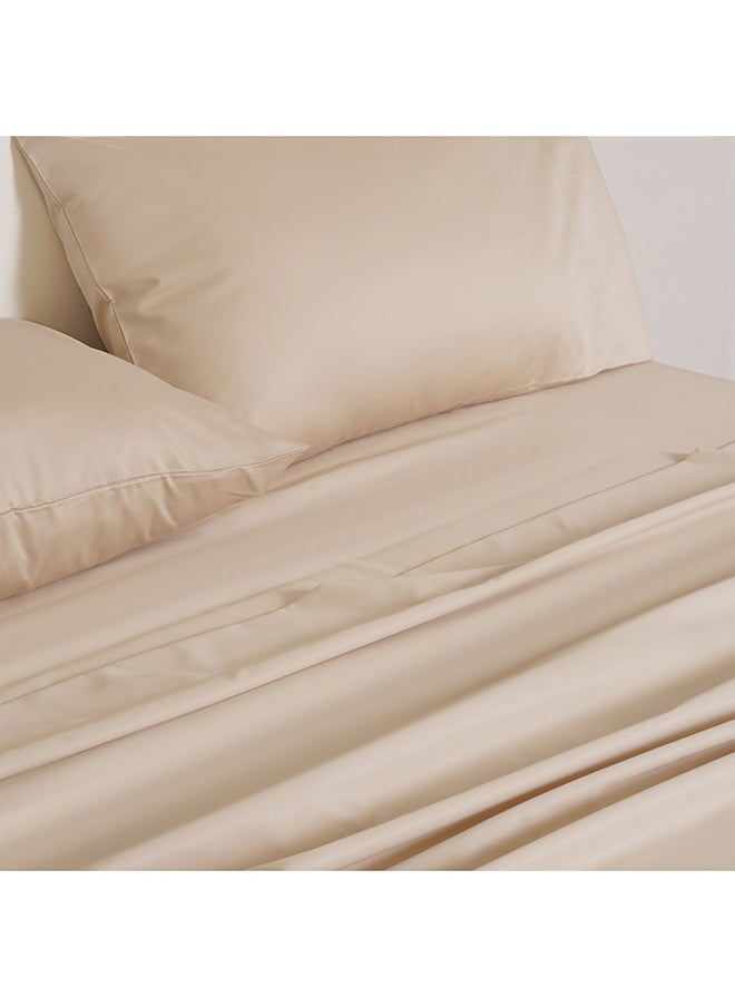 AMBRA - Ambra 6pcs 1000tc egyptian cotton sheet set beige size queen - Image 1