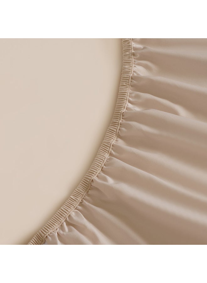 AMBRA - Ambra 6pcs 1000tc egyptian cotton sheet set beige size queen - Image 1