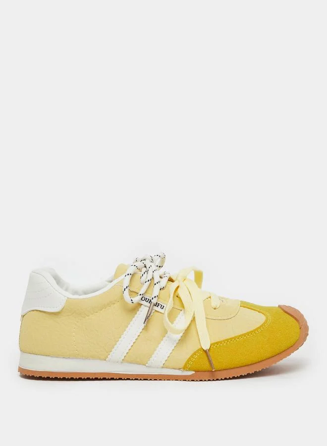 Styli Styli Striped Lace Up Sneakers