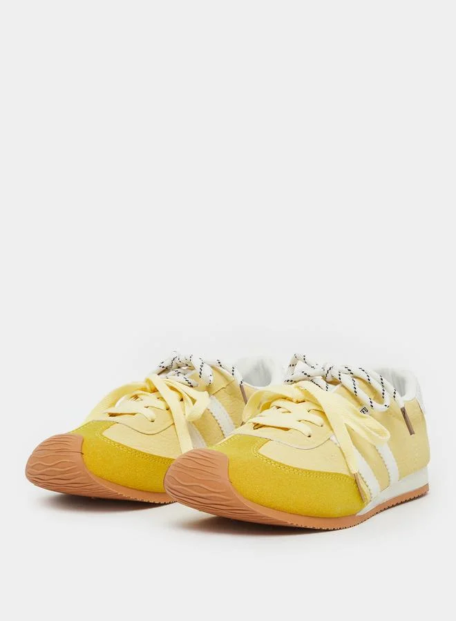 Styli Styli Striped Lace Up Sneakers
