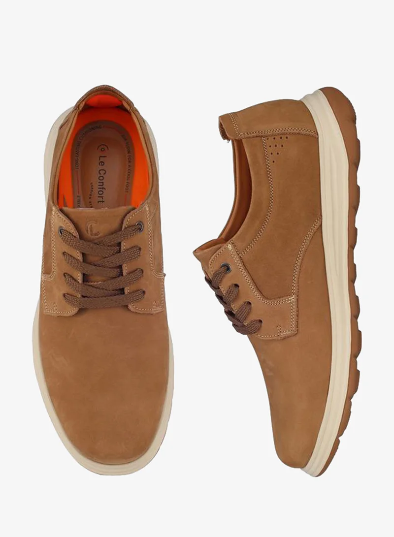 لو كونفورت Men Lace-Up Leather Ankle Sneakers
