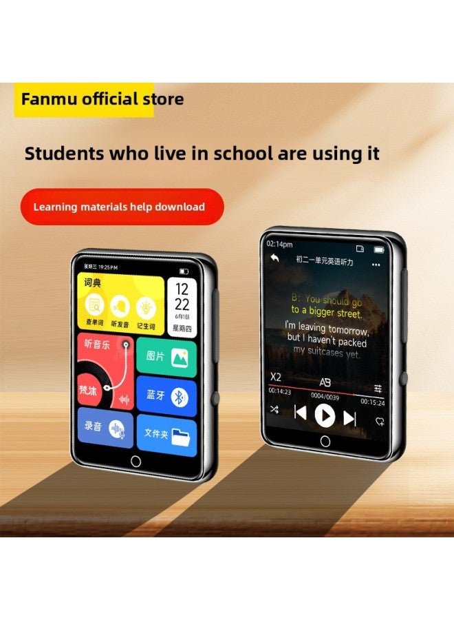 Fanmu Mp3 Walkman Student Edition Mp4 Senior High School English Listening Music Player For Students Bluetooth Listening To Songs-Body Color:[purple Protective Case] 2.4 Hd Screen-english Dictionary#Learning Edition-Memory Capacity:160gb (body 32g Memory + 128g Card) [-high School Large Capacity] - Package 3: Main 