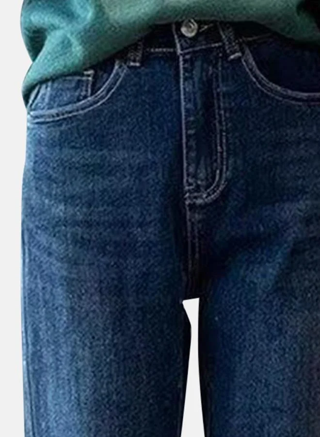 YUNIQEE Blue Mid-Rise Clean Look Light Fade Jeans