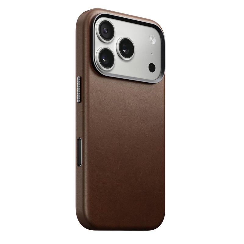 NOMAD Traditional Leather Case Brown Compatible with iPhone 17 Pro Leather Magsafe Charging Compatible Phone Case for iPhone 17 Pro - Image 2