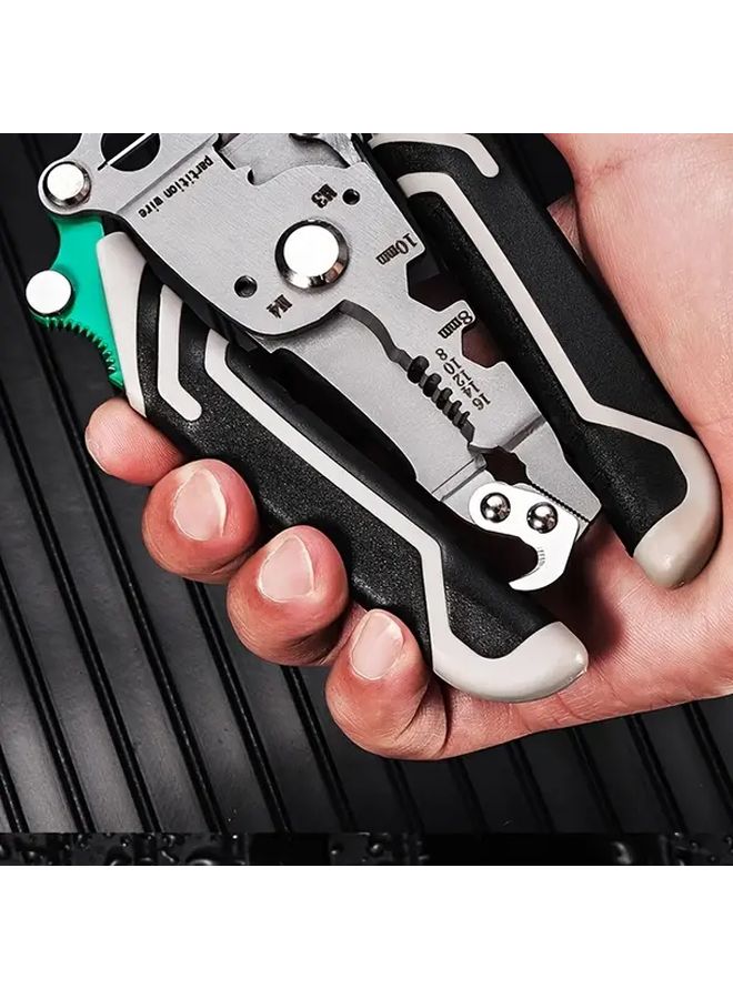 1pc Multifunctional Folding Wire Stripping Pliers Adjustable Cable Cutter Handheld Tool - Image 1