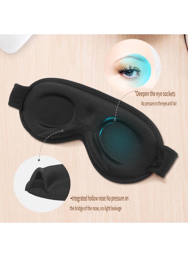 The Latest 3D Integrated Hollow Nose Wing Design Zero Eye Pressure Sleep Eye Mask for Side Sleeper Men Women, Soft Lightweight Light Blocking Sleeping Mask with with Nasal Wing - Image 2