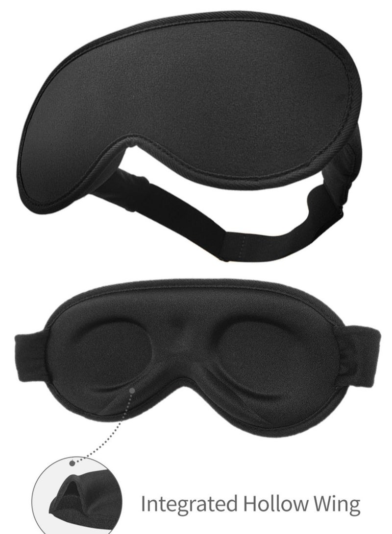 The Latest 3D Integrated Hollow Nose Wing Design Zero Eye Pressure Sleep Eye Mask for Side Sleeper Men Women, Soft Lightweight Light Blocking Sleeping Mask with with Nasal Wing - Image 1